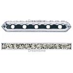 Dreamtime Crystal DC 77730 Rondelle Spacer Bars 5 Hole Silver Shade/Silver